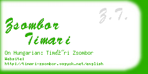 zsombor timari business card